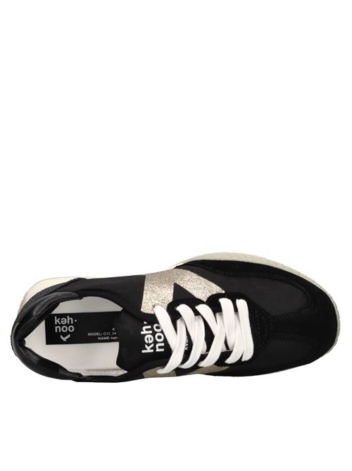 Sneakers in camoscio ecopelle e tessuto KEH NOO | S00KW9312NERO-ORO-NERO